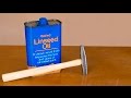 Refinishing a tool handle with boiled linseed oil Refinishing a tool handle with boiled linseed oil