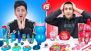 Blue Vs Red Food Eating Challenge | Only One Colour Food Challenge