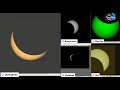 LIVE 5 TELESCOPES - TOTAL SOLAR ECLIPSE 2024 - TOTALITY