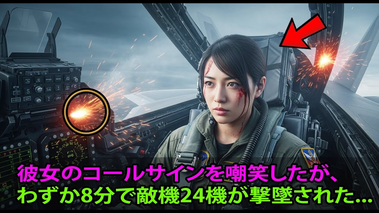 彼女のコールサインを嘲笑したが、わずか8分で敵機24機が撃墜された...