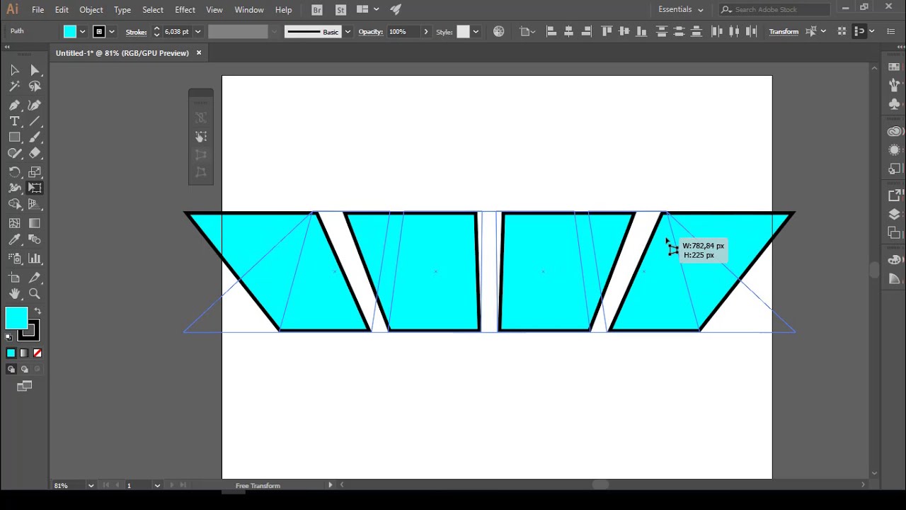 H c Adobe Illustrator B i u Ch nh Free Transform Tool YouTube H c adobe illustrator b i u ch nh free transform tool youtube
