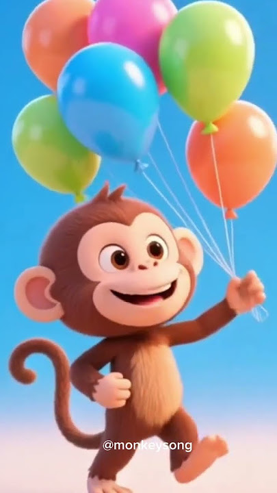 monyet lucu meletus balon hijau #monyetlucu #funny #comedy #cartoon