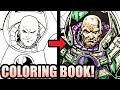 🔥DC COMICS ARTIST INKS & COLORS a 🎨 COLORING BOOK! (SATISFYING!)