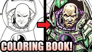 DC COMICS ARTIST INKS & COLORS a  COLORING BOOK! (SATISFYING!)