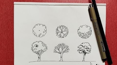 How to draw trees-in plan & elevation-architecture & landscape design-b&w-manual sketching Part 1