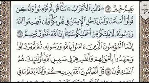سورة الحجرات الصفحة 517 الشيخ محمد صديق المنشاوي