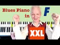 Tutorial for Blues Piano in F  Complete / Licks, left hand etc.