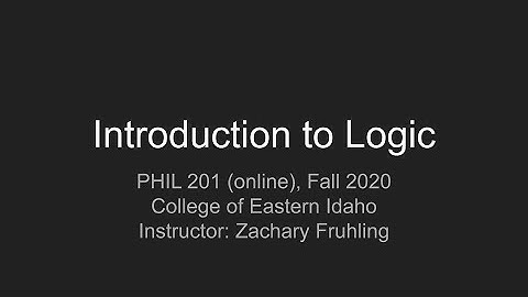 Introduction to Logic: Welcome Video