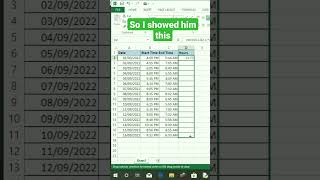 Calculate Overnight Work Hours in Excel | #short #Excel #exceltips