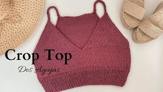 Crop Top - Agujas Circulares - knit Top - Ideal para principiantes