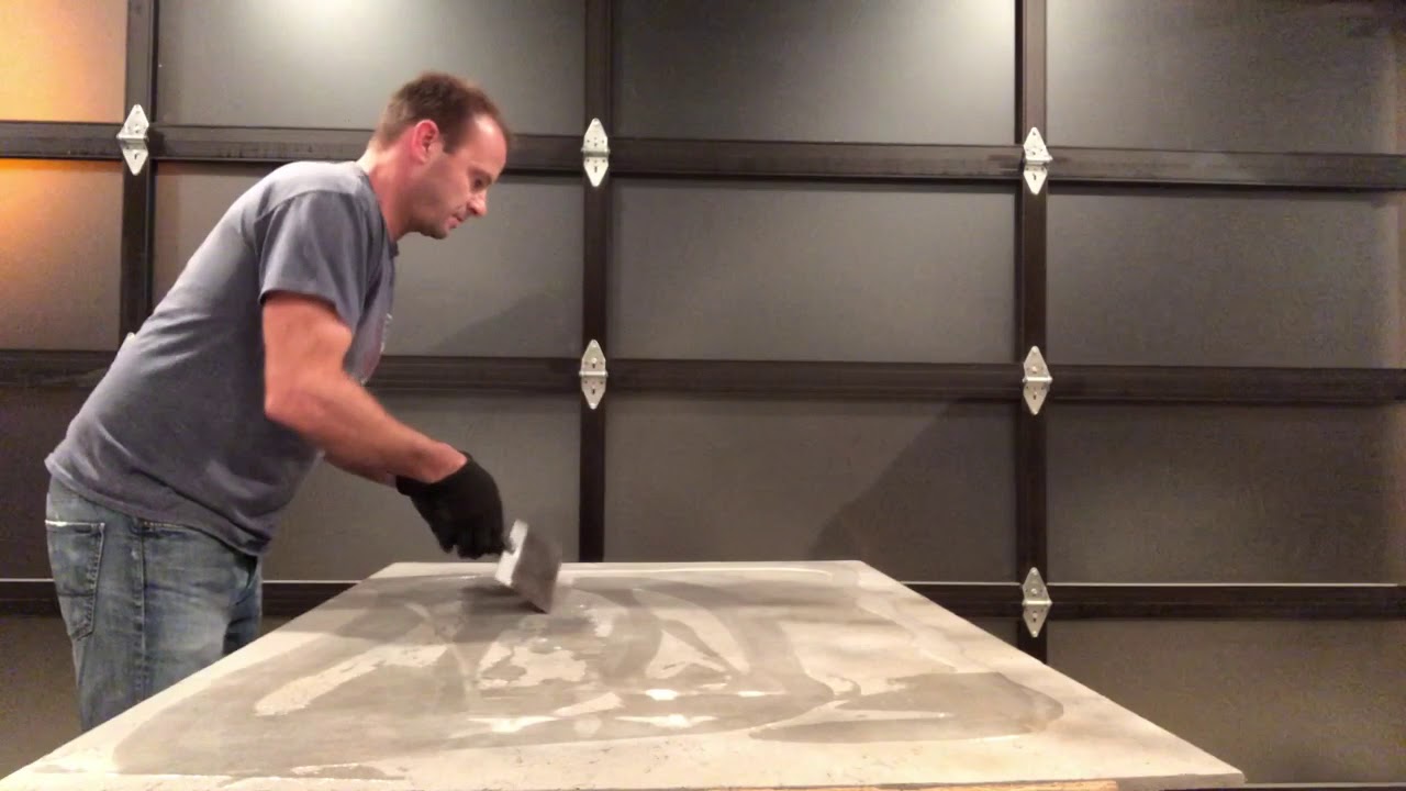 Simulated concrete epoxy table top YouTube