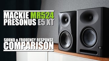 PreSonus E5 XT  vs  Mackie MR524  ||  Sound & Frequency Response Comparison
