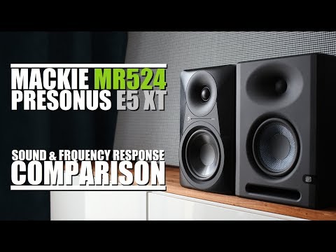 PreSonus E5 XT  vs  Mackie MR524  ||  Sound & Frequency Response Comparison