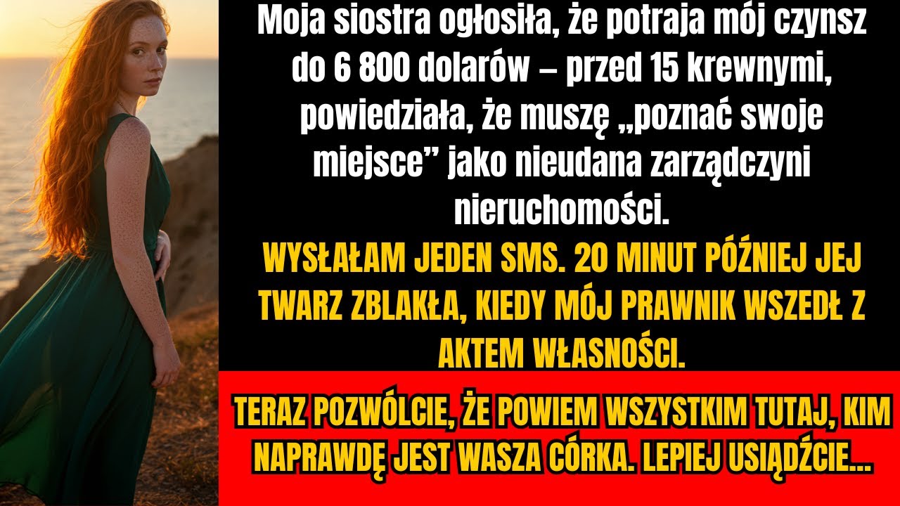 Siostra podniosła mi czynsz po śmierci mamy—do czasu aż prawnik dał mi testament