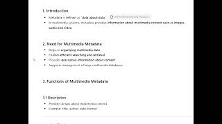 CCS352 |Multimedia and automation | unit1 | Multimedia metadata