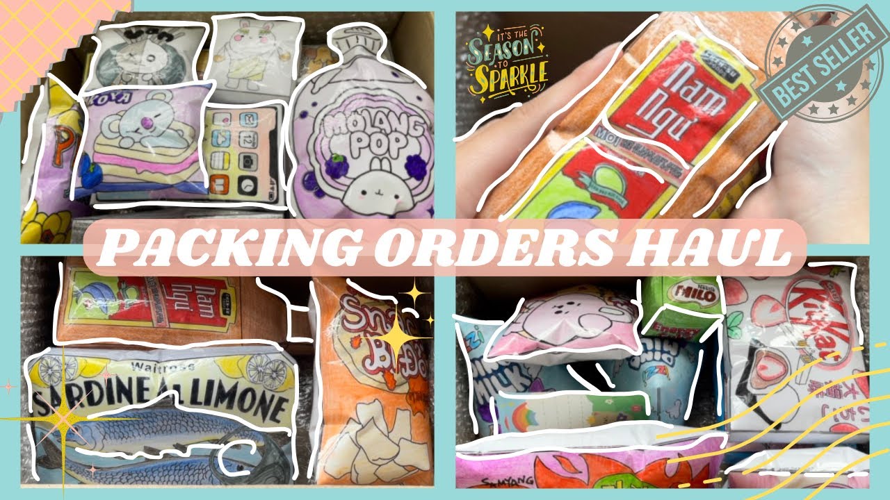 Gói các đơn hàng squishy cho khách | Aesthetic packing orders
