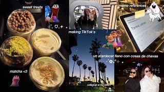 ⋆˖ an evening full of girly things💌| sweet treats, taking pics, meme references