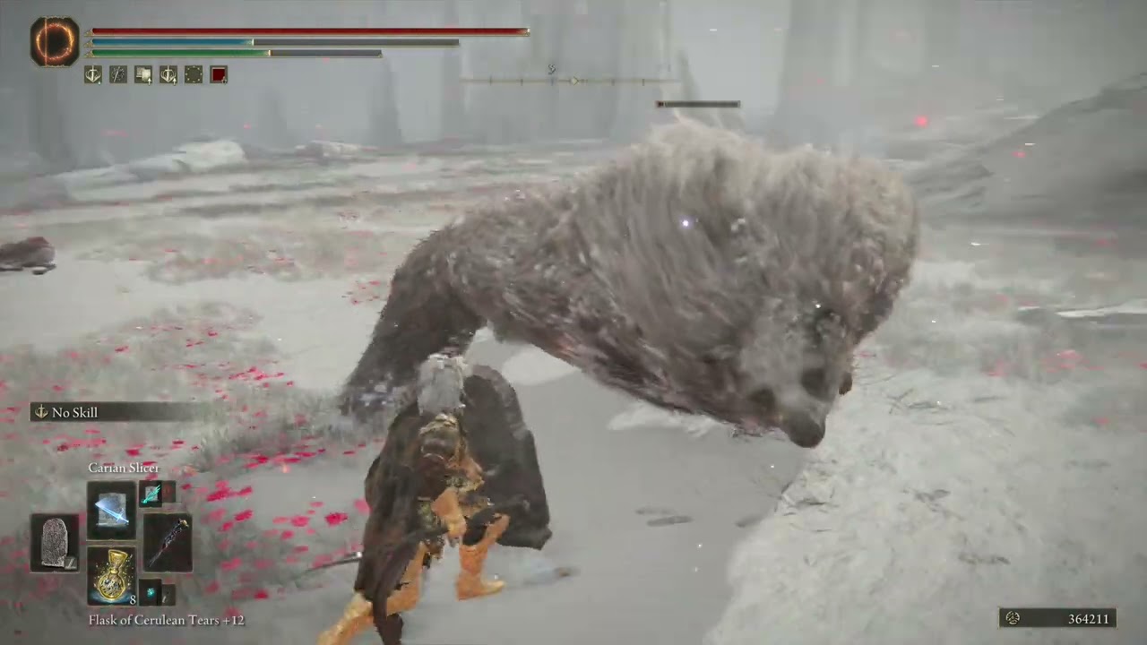 Snow Runebear Elden Ring Consecrated snow field rune bear no damage astrologer - YouTube