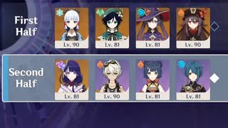 Ayaka X Hu Tao And Raiden National Spiral Abyss 2.7 Floor 12 9 Stars