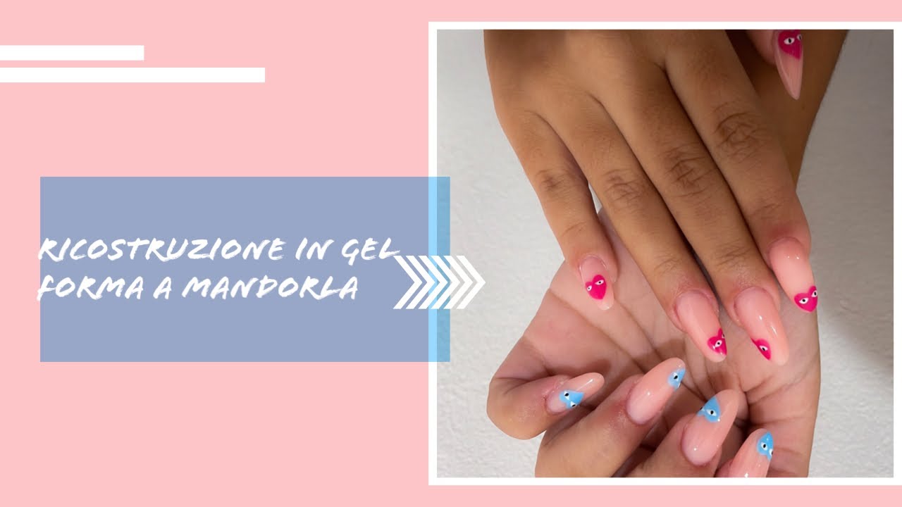 •Ricostruzione in gel forma a mandorla con i miei prodotti preferiti•