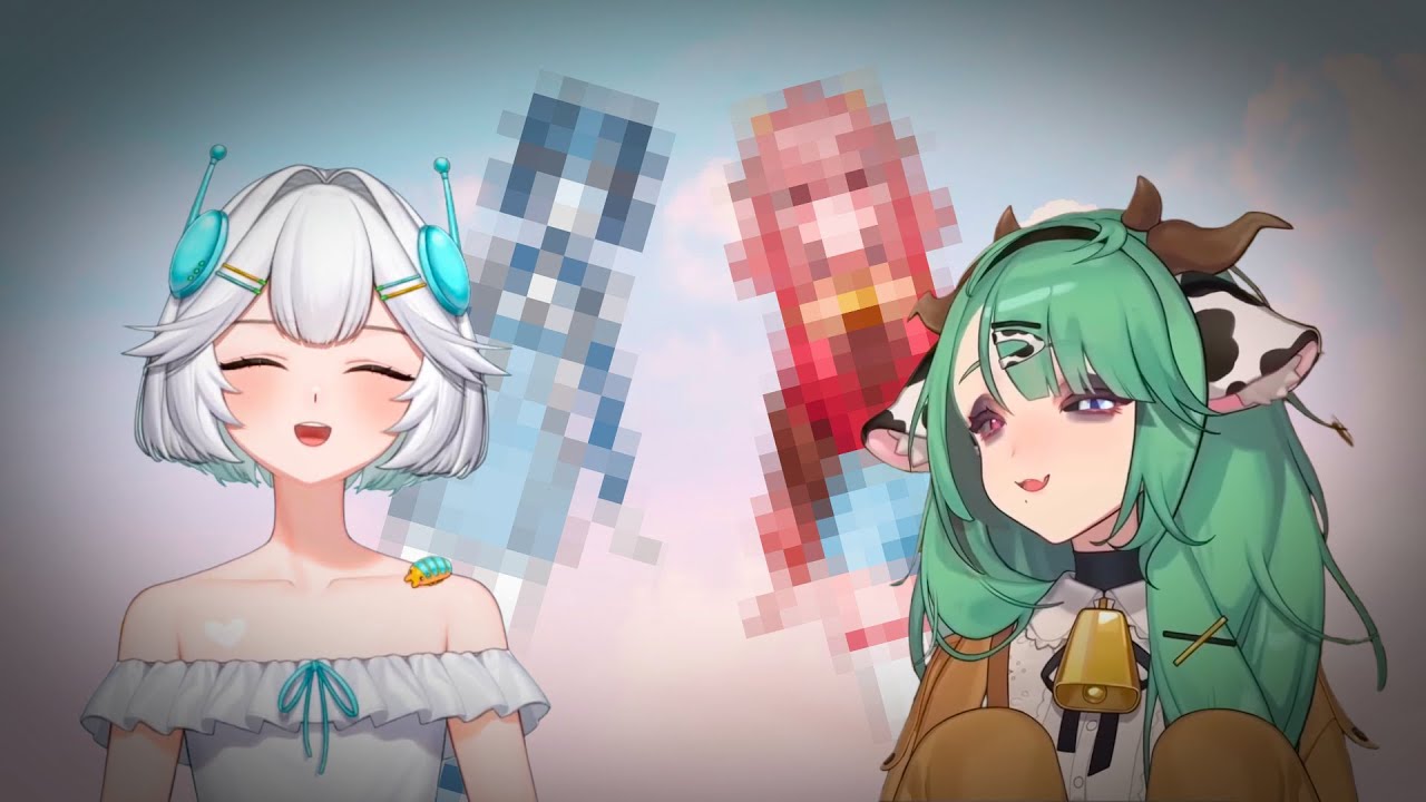 Ellie & Crelly show their old models to each other