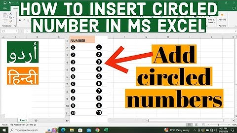 How to Insert Circled Number in Ms Excel | Circled Number in Ms Excel