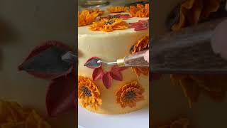 Floral Cake Painting Using Palette Knife