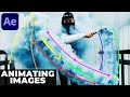 2D Image Animate Flow on Still Images using Adobe After Effects NO PLUGINS