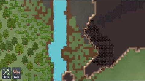 King under the Mountain Game Dev - Animated river