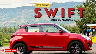 2018 MarutiSuzuki Swift vdi - POV Driving Impressions | Diesel Manual | Kerala Road | Jonnxoo