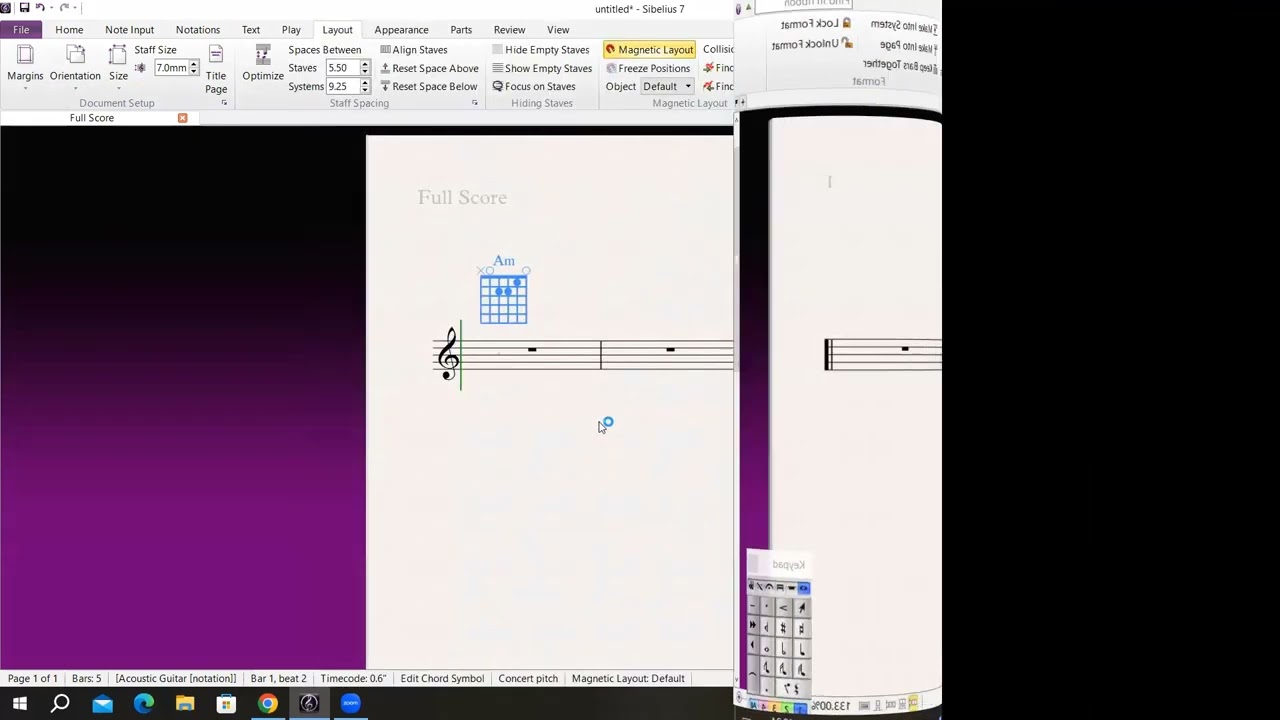 Сочинение одноголосных мелодий Am F C G