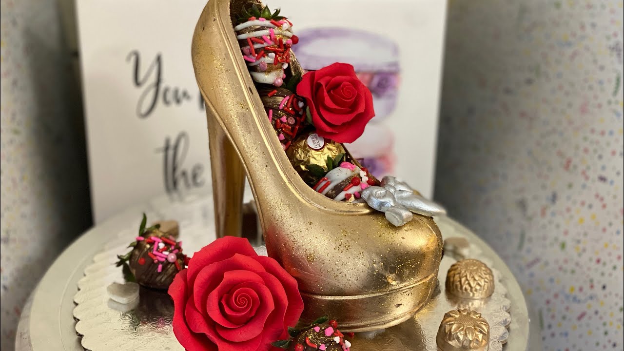 ZAPATILLA DE CHOCOLATE  DECORACIÓN SÚPER FÁCIL ♥️