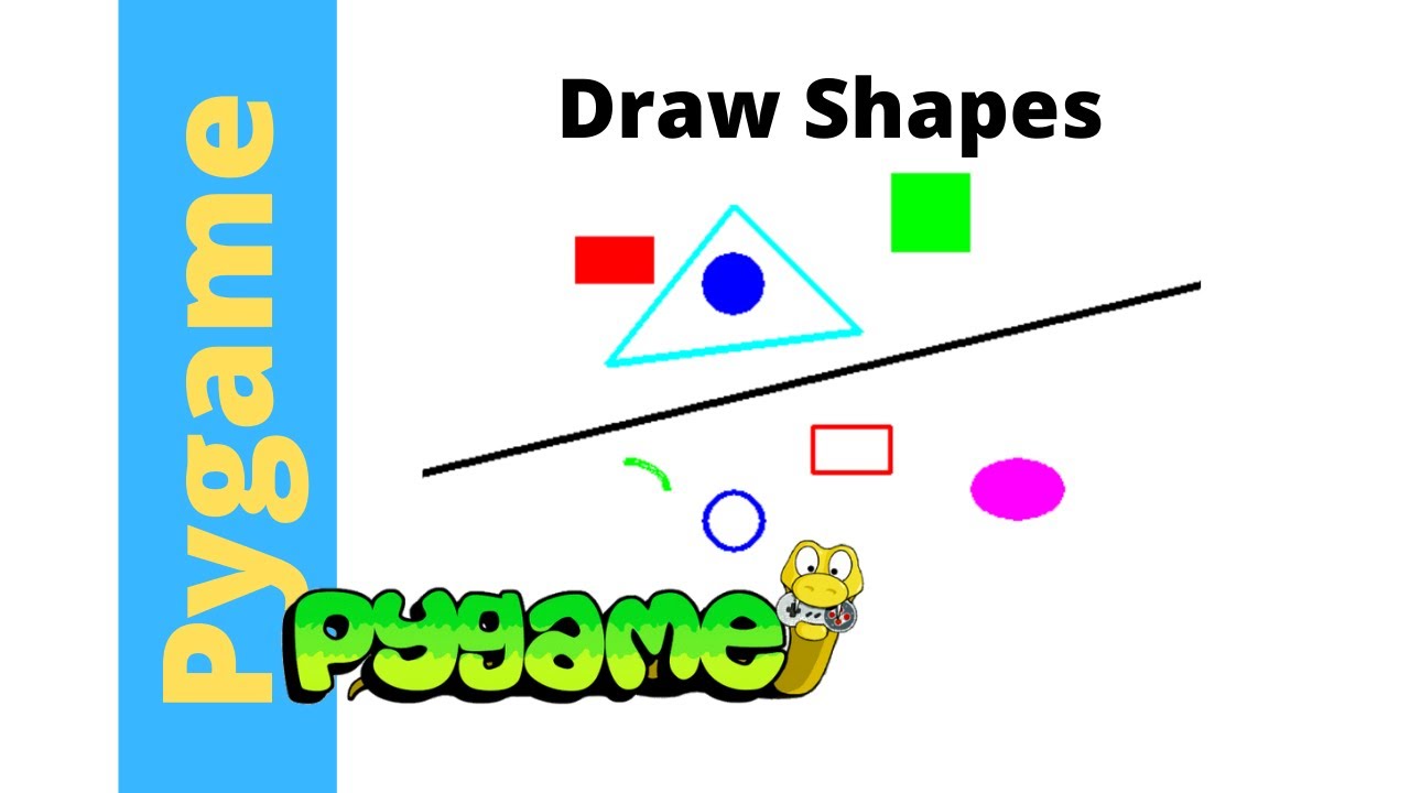 How To Draw Different Shapes In Pygame. Lines, Rectangles, Circles, Ellipses, Arcs, Polygons Etc