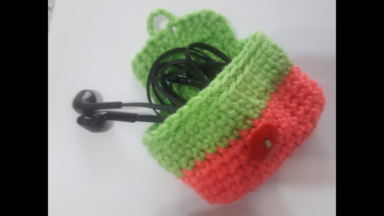 Porta auriculares tejido a crochet!