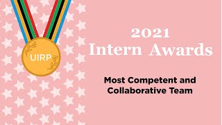 2021 Summer Intern Award Ceremony | Most Competent and Collaborative Team