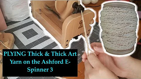 PLYING Alpaca Art Yarn / Thick and Thin Yarn on the Ashford E-Spinner 3