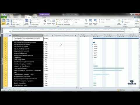 Microsoft project tutorial 3.4 Organizing tasks into phases