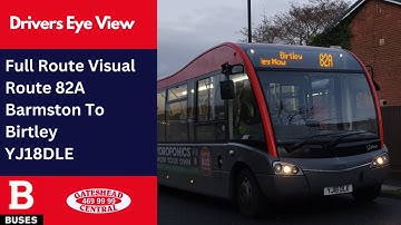 DEV: FULL ROUTE VISUAL | Nexus Bus Route 82A - Barmston To Birtley + Return | YJ18DLE
