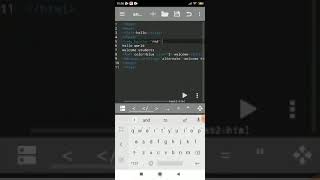 Write HTML code to change background colour of webpage using anwriter App on Android mobile