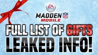 MADDEN MOBILE GIFTS LEAKED! Full List of Frozen Gifts Including FLASHBACKS and CAMPUS HEROES!