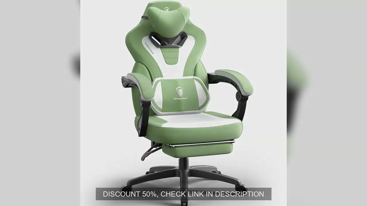 Dowinx Fabric Gaming Chair with Footrest, Big and Tall Gaming Chair for Heavy People, Computer/PC Ga