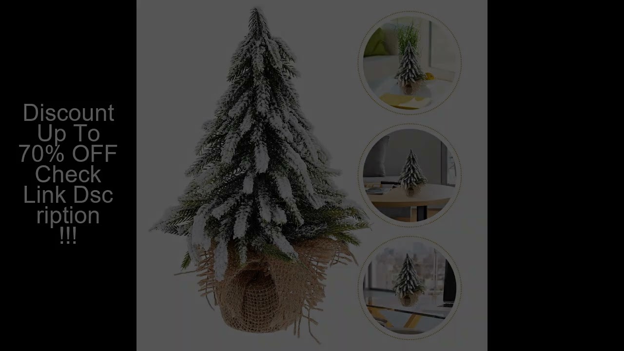 20cm Artificial Mini Christmas Tree Xmas Tree Desktop Ornament Flocking Cedar Christmas Tree Scene D