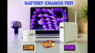 Apple MacBook Charging Test | 35W Dual-USB-C vs 96W Adapter | 15