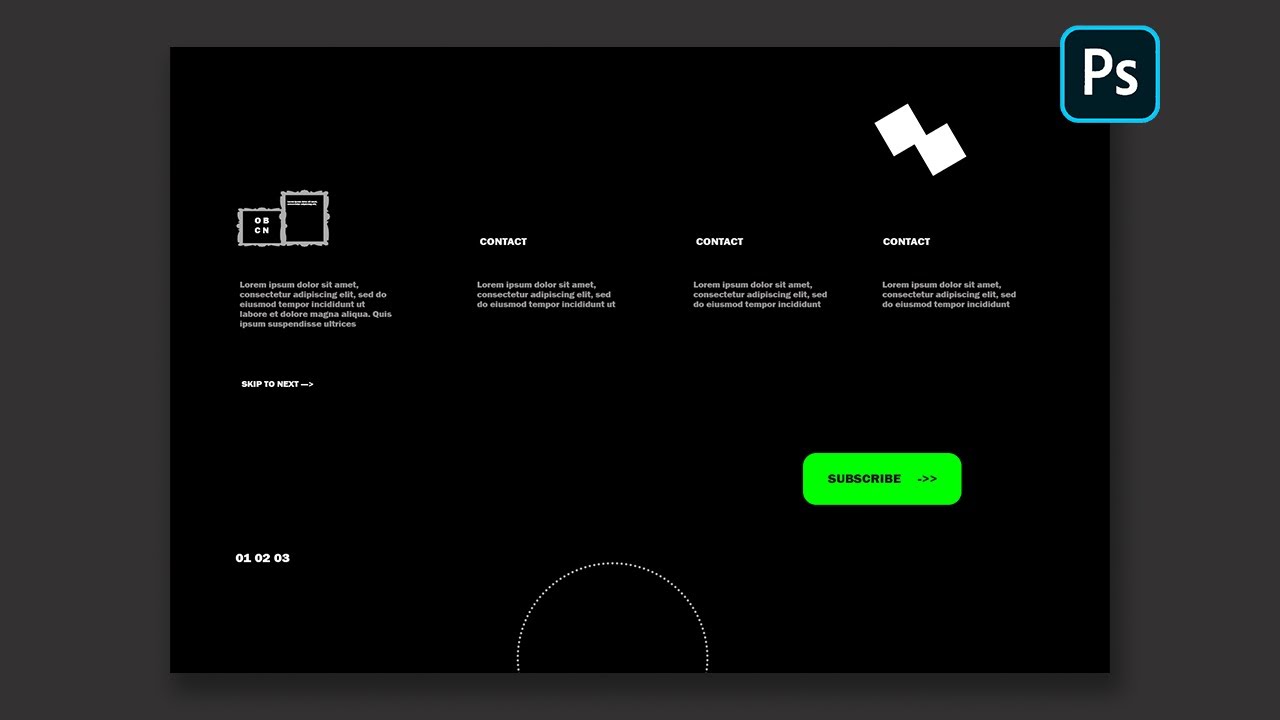 Web UI Design In Photoshop ( UI/UX ) - YouTube