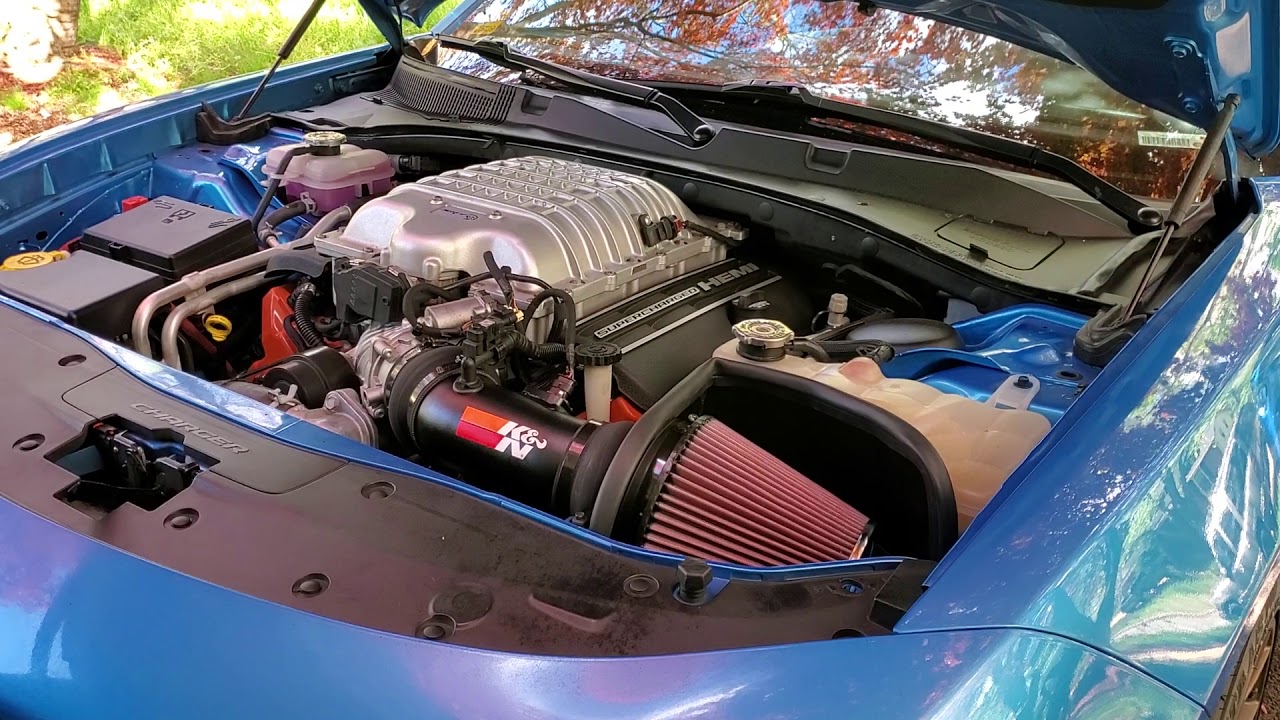 2016 Charger Hellcat supercharger wine k&n cold air intake CRAZY WINE