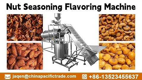 Nuts Drum Seasoning Machine|Potato Chip Seasoning Machine|Drum Type Snacks Nuts Flavoring Machine