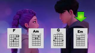 "Free" - Kpop Demon Hunters - EASY Guitar Play Along (No Capo Needed)