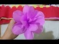 Flor de papel crepom - Paper Crepe Flower