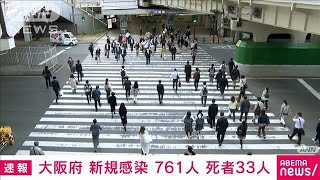 大阪の新規感染者761人　死者33人(2021年5月13日)
