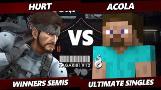 Kagaribi 12 TOP 8 - acola (Steve) Vs. Hurt (Snake) Smash Ultimate - SSBU